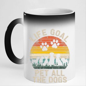 Life Goal Pet All The Dogs Pet Dog Lover 11oz Black Color Changing Mug