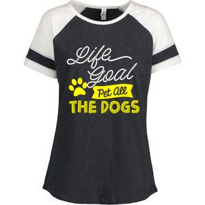 Life Goal Pet All The Dogs Dog & Pet Lover Gift Enza Ladies Jersey Colorblock Tee