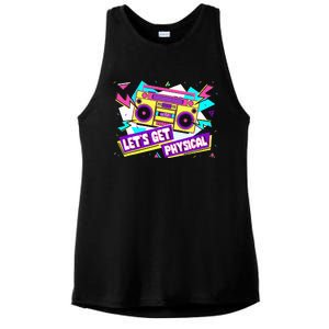 Let Get Physical 80s Costume Party Halloween Ladies PosiCharge Tri-Blend Wicking Tank