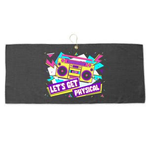 Let Get Physical 80s Costume Party Halloween Large Microfiber Waffle Golf Towel