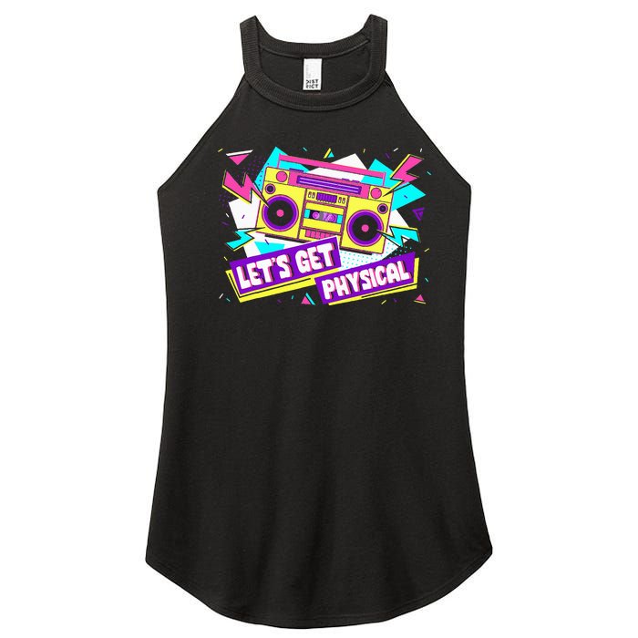 Let Get Physical 80s Costume Party Halloween Women’s Perfect Tri Rocker Tank