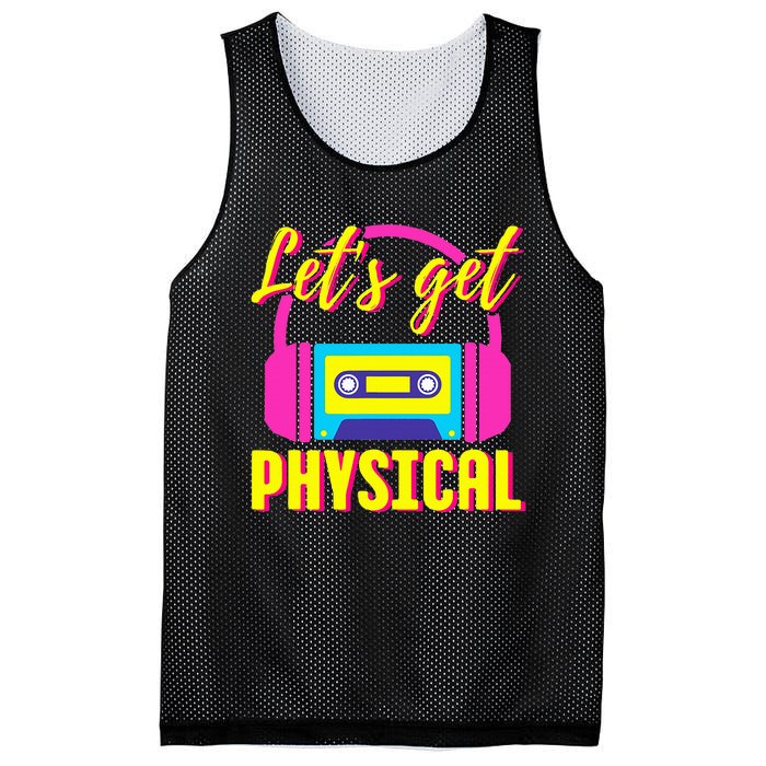 Let's Get Physical 80s Costume Party Halloween Retro Workout Mesh Reversible Basketball Jersey Tank