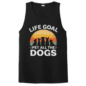 Life Goal Pet All The Dogs Funny Dog Lover Animal Friend PosiCharge Competitor Tank