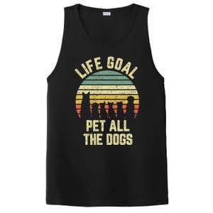 Life Goal Pet All The Dogs Funny Dog Lover PosiCharge Competitor Tank