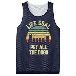 Life Goal Pet All The Dogs Funny Dog Lover Mesh Reversible Basketball Jersey Tank