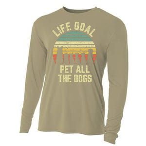 Life Goal Pet All The Dogs Funny Dog Lover Cooling Performance Long Sleeve Crew