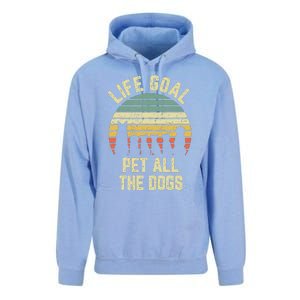 Life Goal Pet All The Dogs Funny Dog Lover Unisex Surf Hoodie