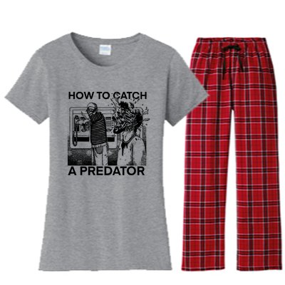 Leon Gary Plauché How To Catch Predator Women's Flannel Pajama Set