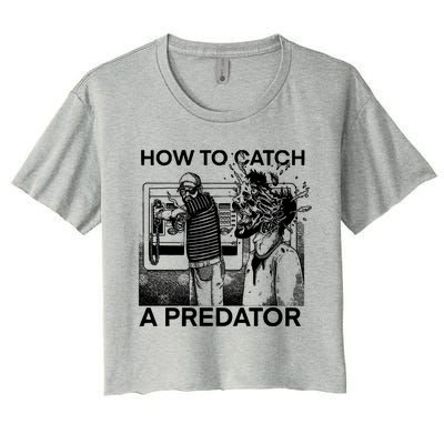 Leon Gary Plauché How To Catch Predator Women's Crop Top Tee