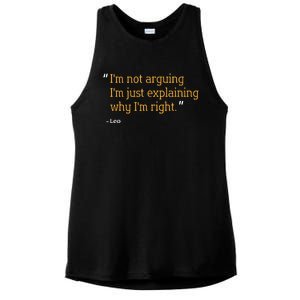 LEO Gift Quote Funny Birthday Personalized Name Idea Ladies PosiCharge Tri-Blend Wicking Tank