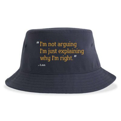 LEO Gift Quote Funny Birthday Personalized Name Idea Sustainable Bucket Hat