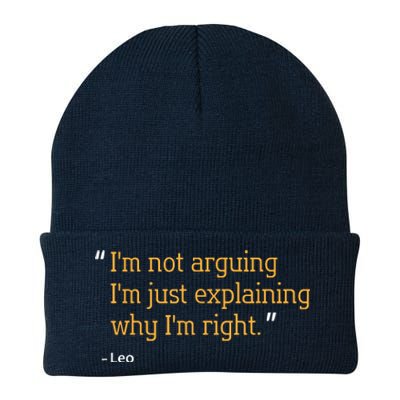 LEO Gift Quote Funny Birthday Personalized Name Idea Knit Cap Winter Beanie