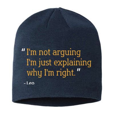 LEO Gift Quote Funny Birthday Personalized Name Idea Sustainable Beanie