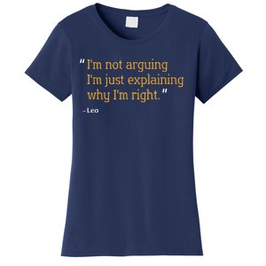 LEO Gift Quote Funny Birthday Personalized Name Idea Women's T-Shirt