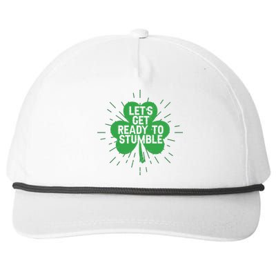 Lets Get Ready To Stumble Clover Snapback Five-Panel Rope Hat