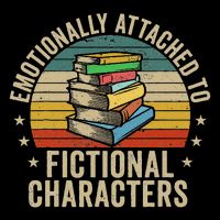 Librarian Gifts & Reading Gifts Emotionally Attached To Fictional Characters Book Lover Nerd Drawstring Bag