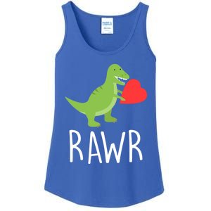 Love Gift Rawr Dinosaur Heart Mother's Father's Ladies Essential Tank