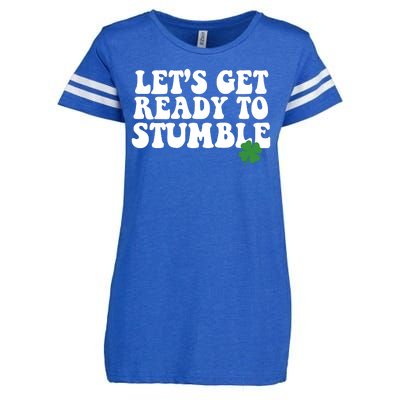 Lets Get Ready To Stumble St Patricks Day Enza Ladies Jersey Football T-Shirt