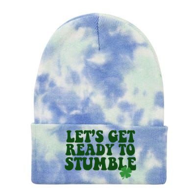 Lets Get Ready To Stumble St Patricks Day Tie Dye 12in Knit Beanie