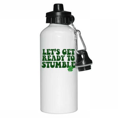 Lets Get Ready To Stumble St Patricks Day Aluminum Water Bottle