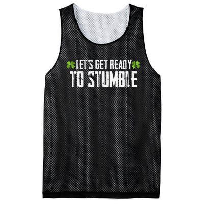 Let's Get Ready To Stumble Saint Patrick's Day Mesh Reversible Basketball Jersey Tank