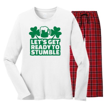 Let's Get Ready To Stumble St Patrick's Day Women's Long Sleeve Flannel Pajama Set 