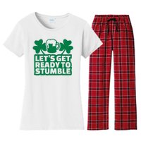 Let's Get Ready To Stumble St Patrick's Day Women's Flannel Pajama Set