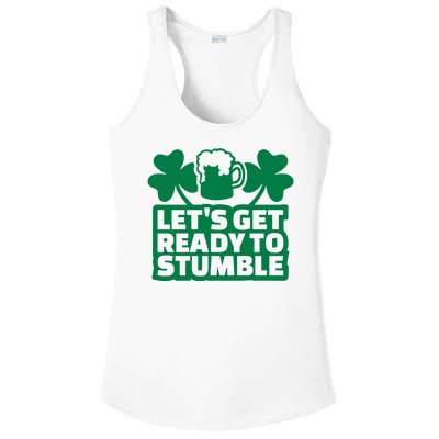 Let's Get Ready To Stumble St Patrick's Day Ladies PosiCharge Competitor Racerback Tank