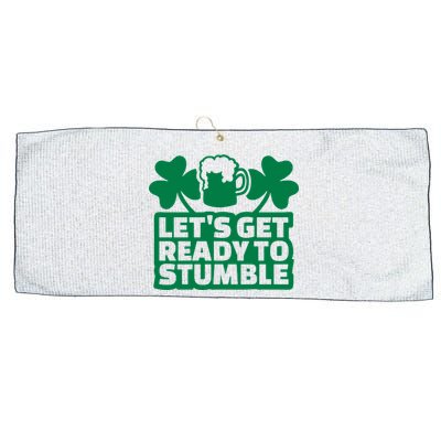 Let's Get Ready To Stumble St Patrick's Day Large Microfiber Waffle Golf Towel