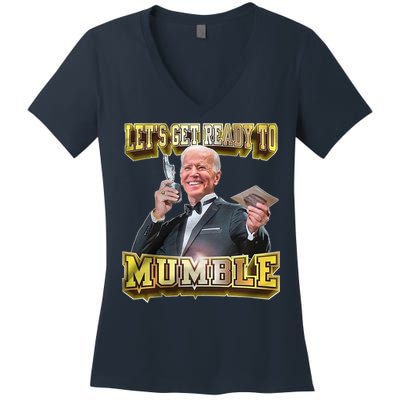 Let's Get Ready To Mumble Women's V-Neck T-Shirt