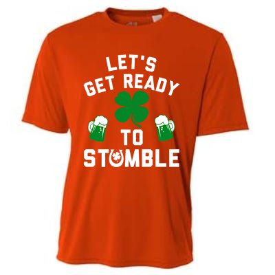 Lets Get Ready To Stumble Gift Pub St Patrick's Day Beer Meaningful Gift Cooling Performance Crew T-Shirt