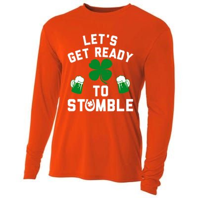 Lets Get Ready To Stumble Gift Pub St Patrick's Day Beer Meaningful Gift Cooling Performance Long Sleeve Crew