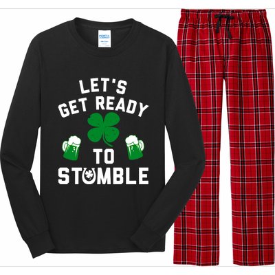 Lets Get Ready To Stumble Gift Pub St Patrick's Day Beer Meaningful Gift Long Sleeve Pajama Set