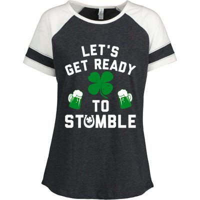 Lets Get Ready To Stumble Gift Pub St Patrick's Day Beer Meaningful Gift Enza Ladies Jersey Colorblock Tee