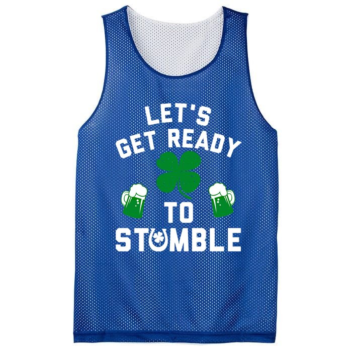 Lets Get Ready To Stumble Gift Pub St Patrick's Day Beer Meaningful Gift Mesh Reversible Basketball Jersey Tank