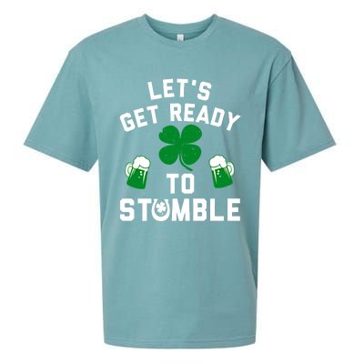 Lets Get Ready To Stumble Gift Pub St Patrick's Day Beer Meaningful Gift Sueded Cloud Jersey T-Shirt