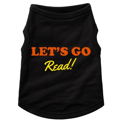 Lets Go Read Book Lover Doggie Tank