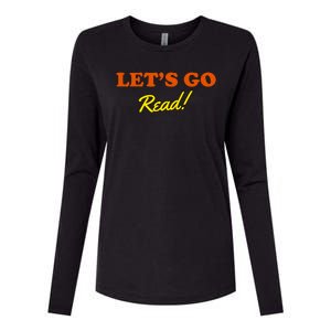 Lets Go Read Book Lover Womens Cotton Relaxed Long Sleeve T-Shirt