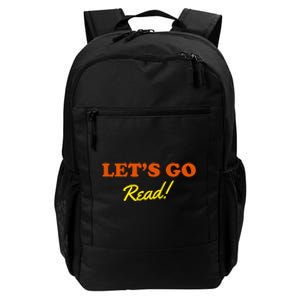 Lets Go Read Book Lover Daily Commute Backpack