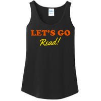 Lets Go Read Book Lover Ladies Essential Tank