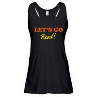 Lets Go Read Book Lover Ladies Essential Flowy Tank