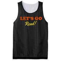 Lets Go Read Book Lover Mesh Reversible Basketball Jersey Tank