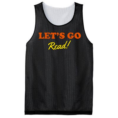 Lets Go Read Book Lover Mesh Reversible Basketball Jersey Tank