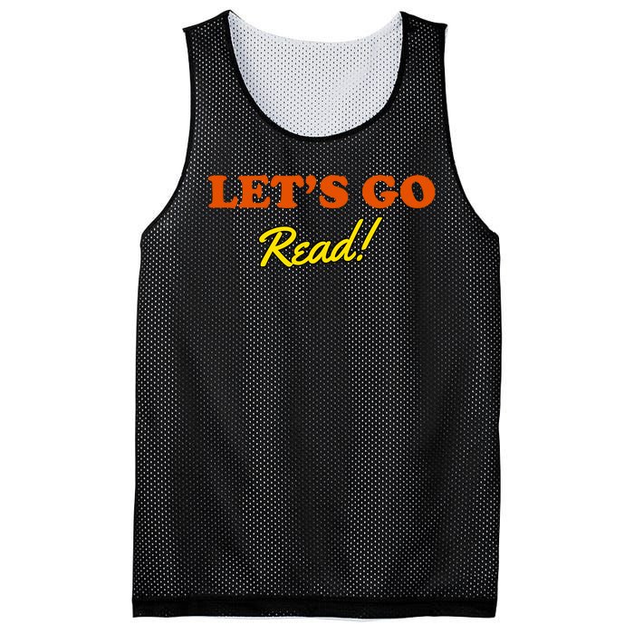 Lets Go Read Book Lover Mesh Reversible Basketball Jersey Tank