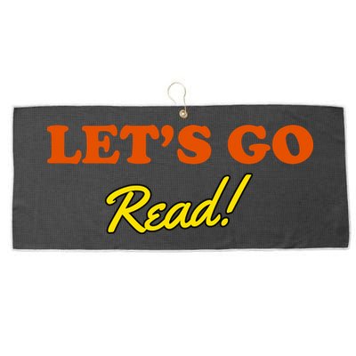 Lets Go Read Book Lover Large Microfiber Waffle Golf Towel