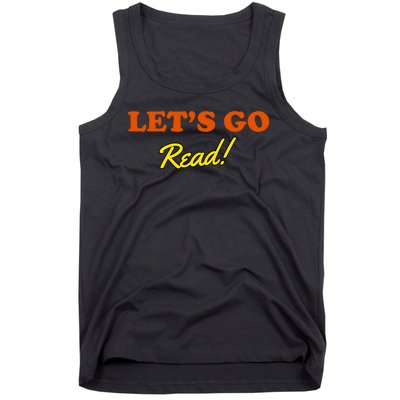 Lets Go Read Book Lover Tank Top