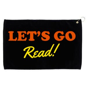 Lets Go Read Book Lover Grommeted Golf Towel