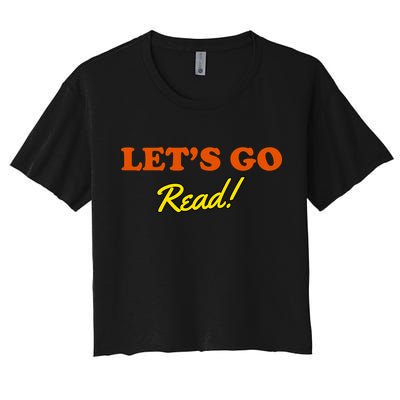 Lets Go Read Book Lover Crop Top