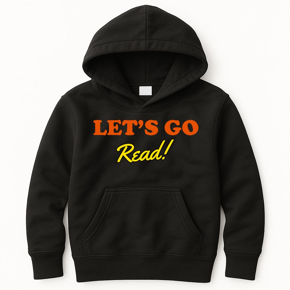 Lets Go Read Book Lover Kids Hoodie