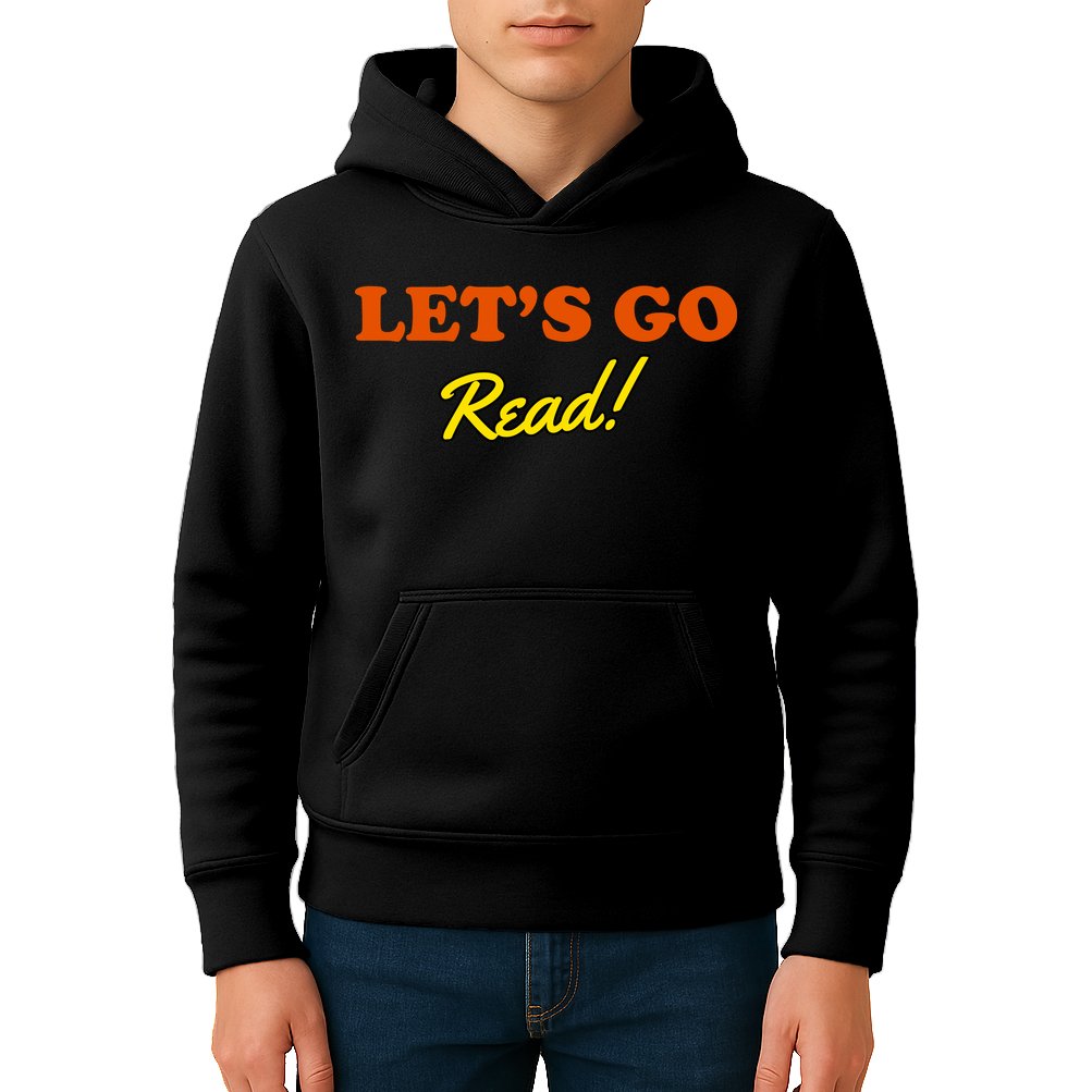 Lets Go Read Book Lover Kids Hoodie